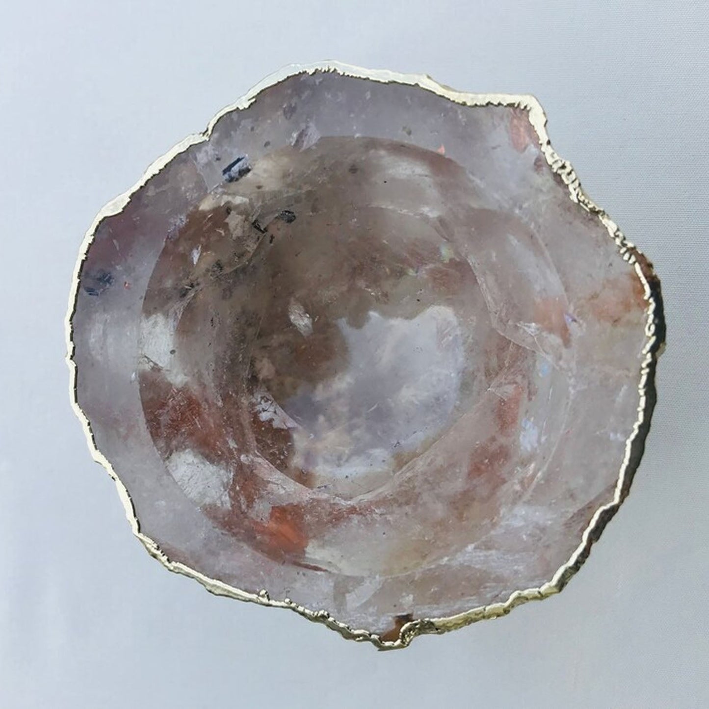 Clear Quartz Crystal Nut/trinket/Jewellery Bowl