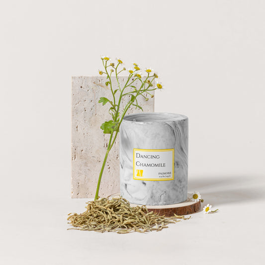 Dancing Chamomile Soy Wax Candle - Floral & Herbal Scent