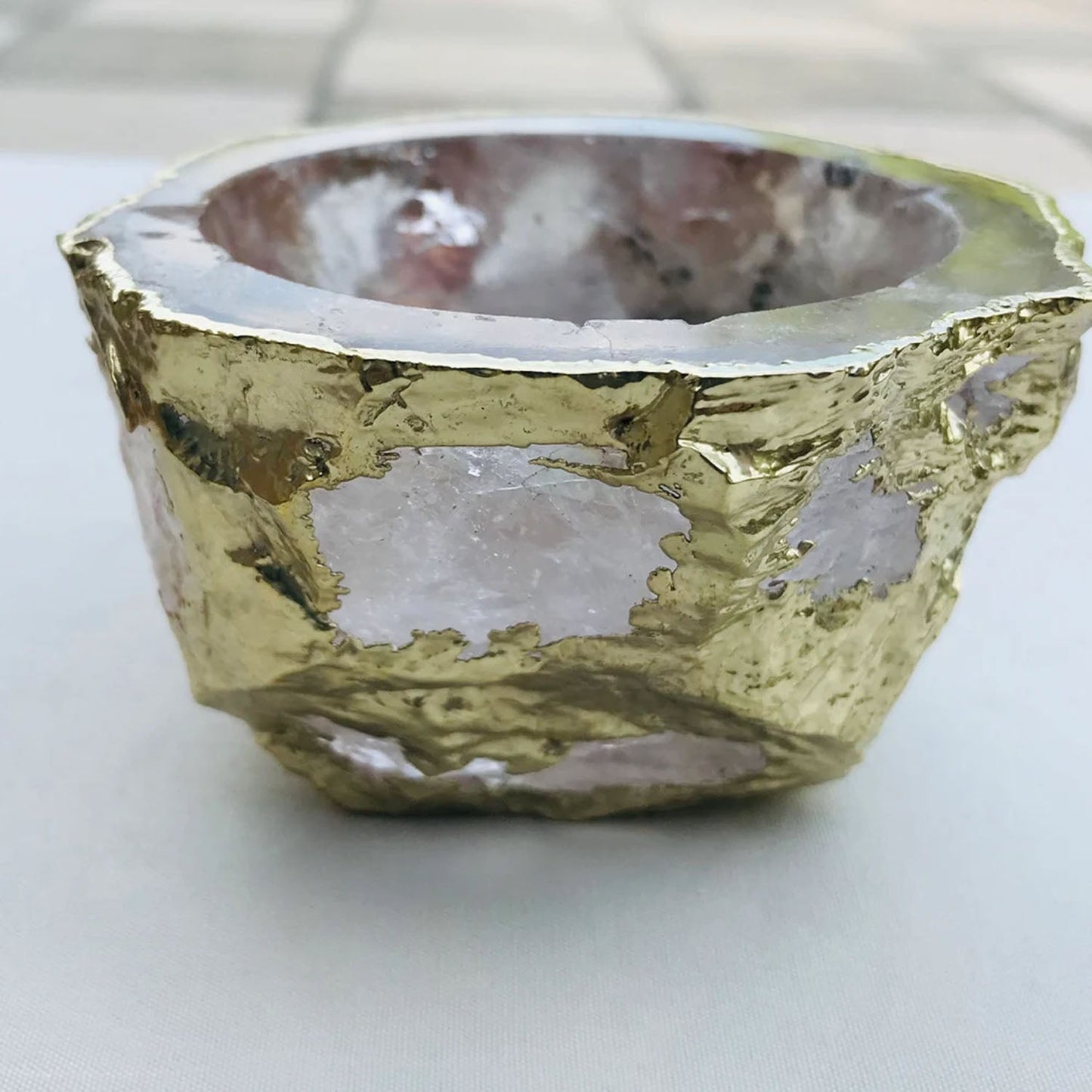 Clear Quartz Crystal Nut/trinket/Jewellery Bowl