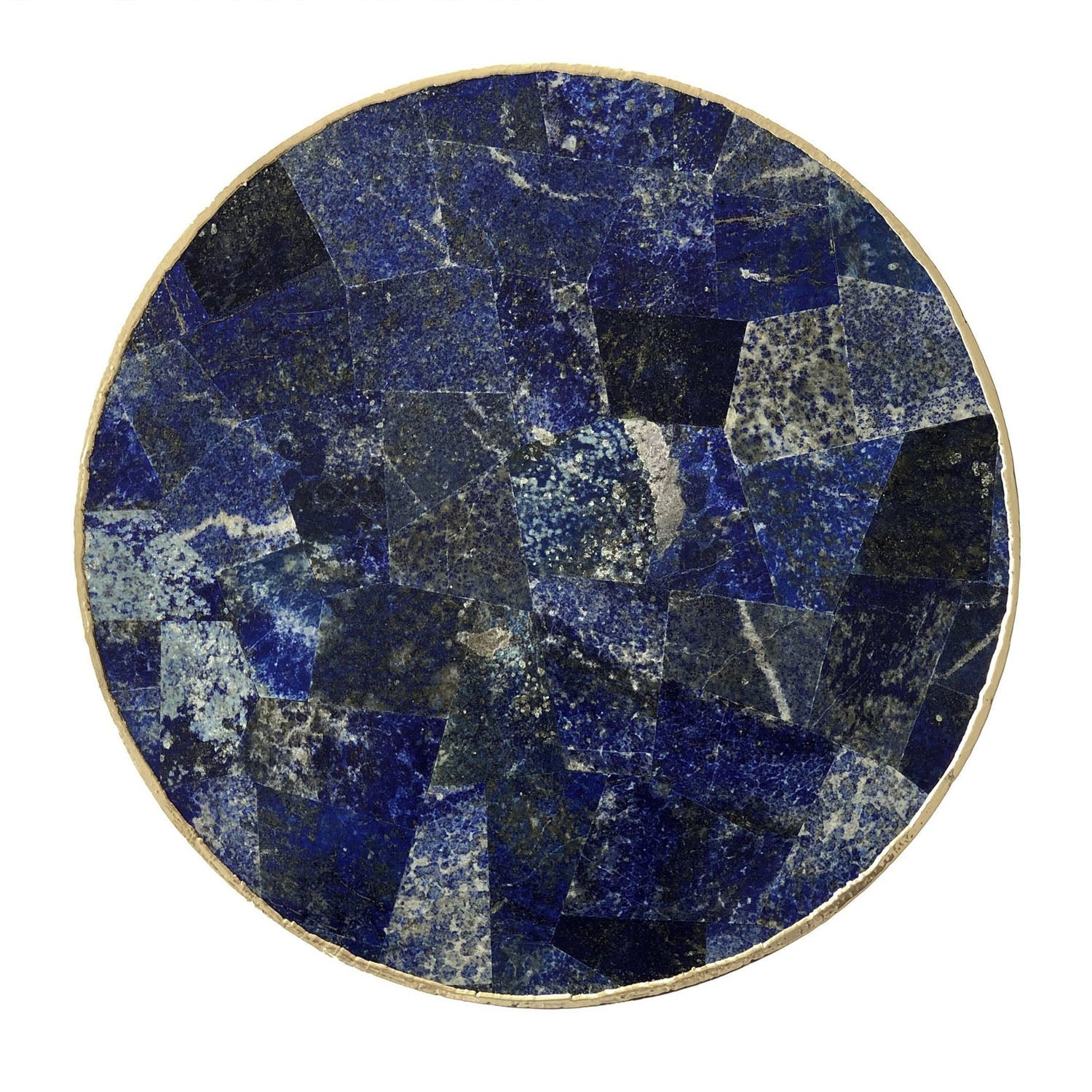 Lapis Lazuli Round Coffee Table - Elegant Side Table