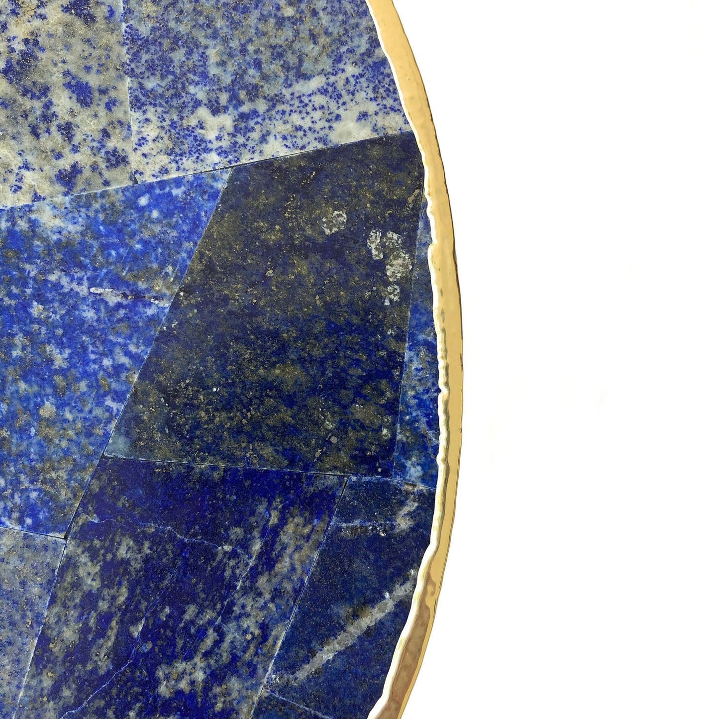 Lapis Lazuli Round Coffee Table - Elegant Side Table