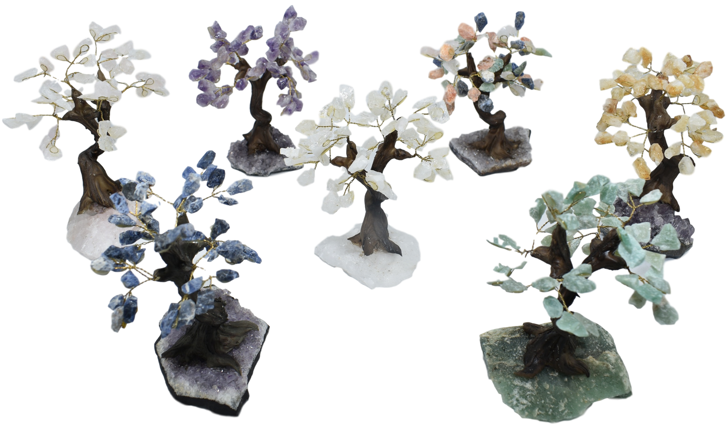 Gemstone Bonsai Tree - Handmade Crystal Energy Decor