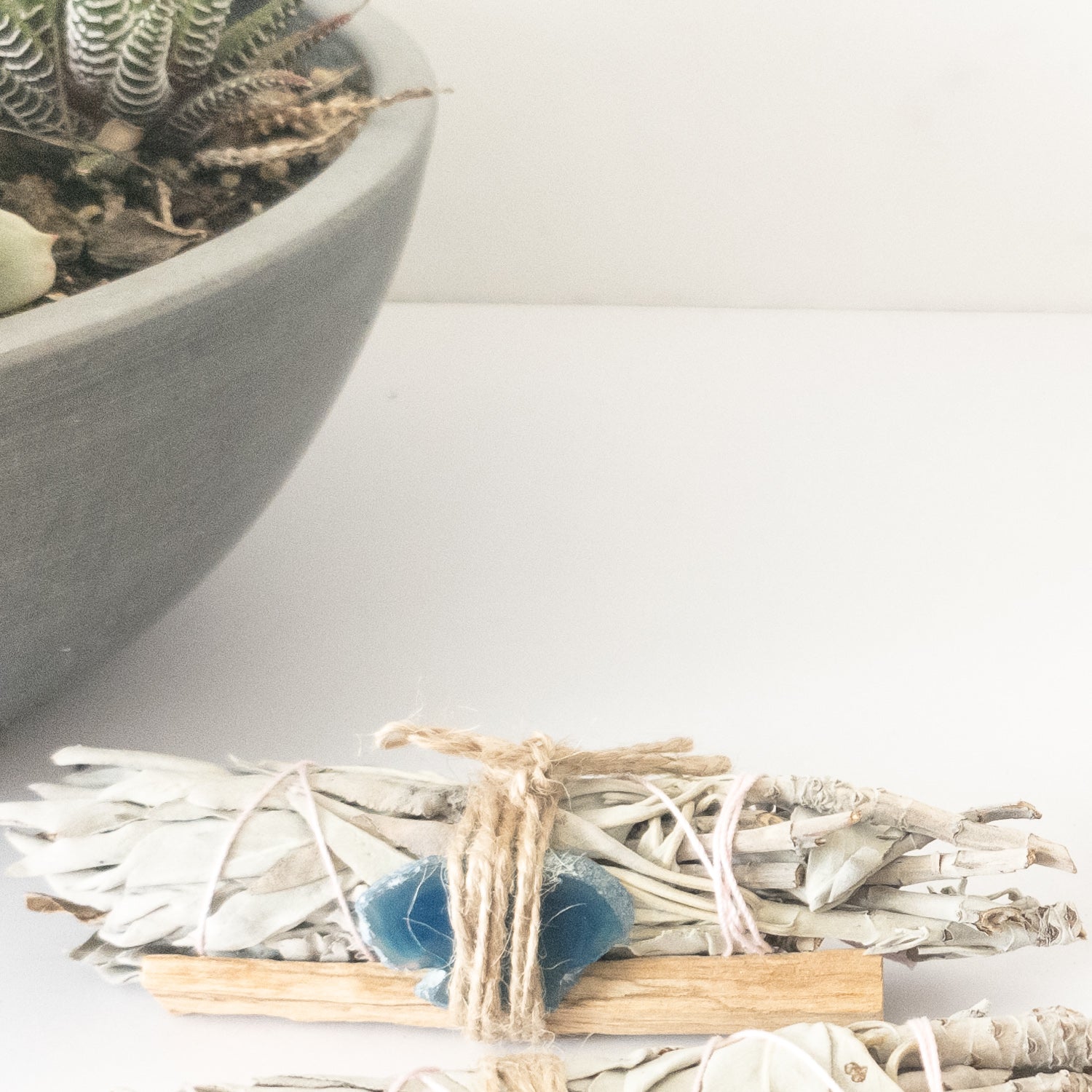 Palo Santo, Sage & Crystal Smudging Bundle - Energy Cleansing