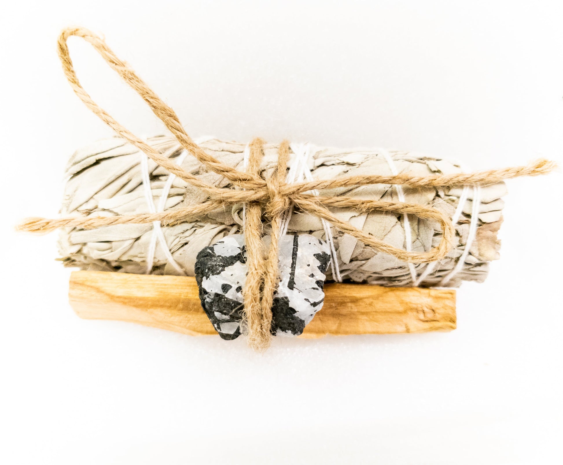 Palo Santo, Sage & Crystal Smudging Bundle - Energy Cleansing