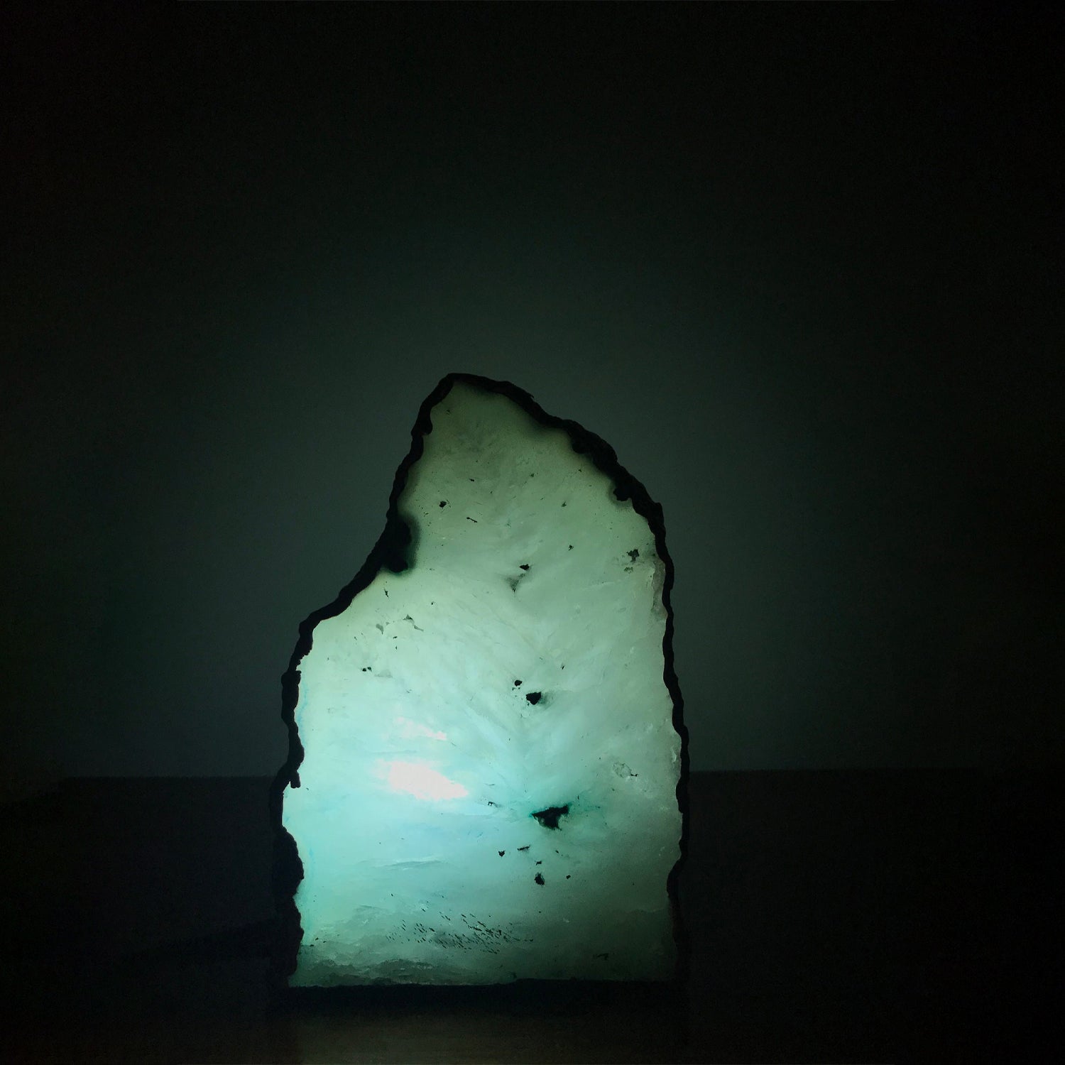 Aqua Agate Gemstone Lamp - Gold, Silver & Rose Gold Finishes