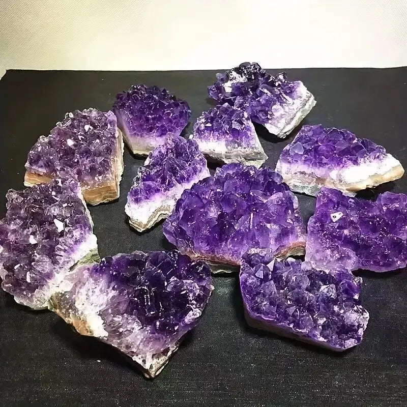 2PCS Natural Amethyst Treatment Stone -Energy Stone Healing Crystal