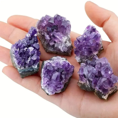 2PCS Natural Amethyst Treatment Stone -Energy Stone Healing Crystal