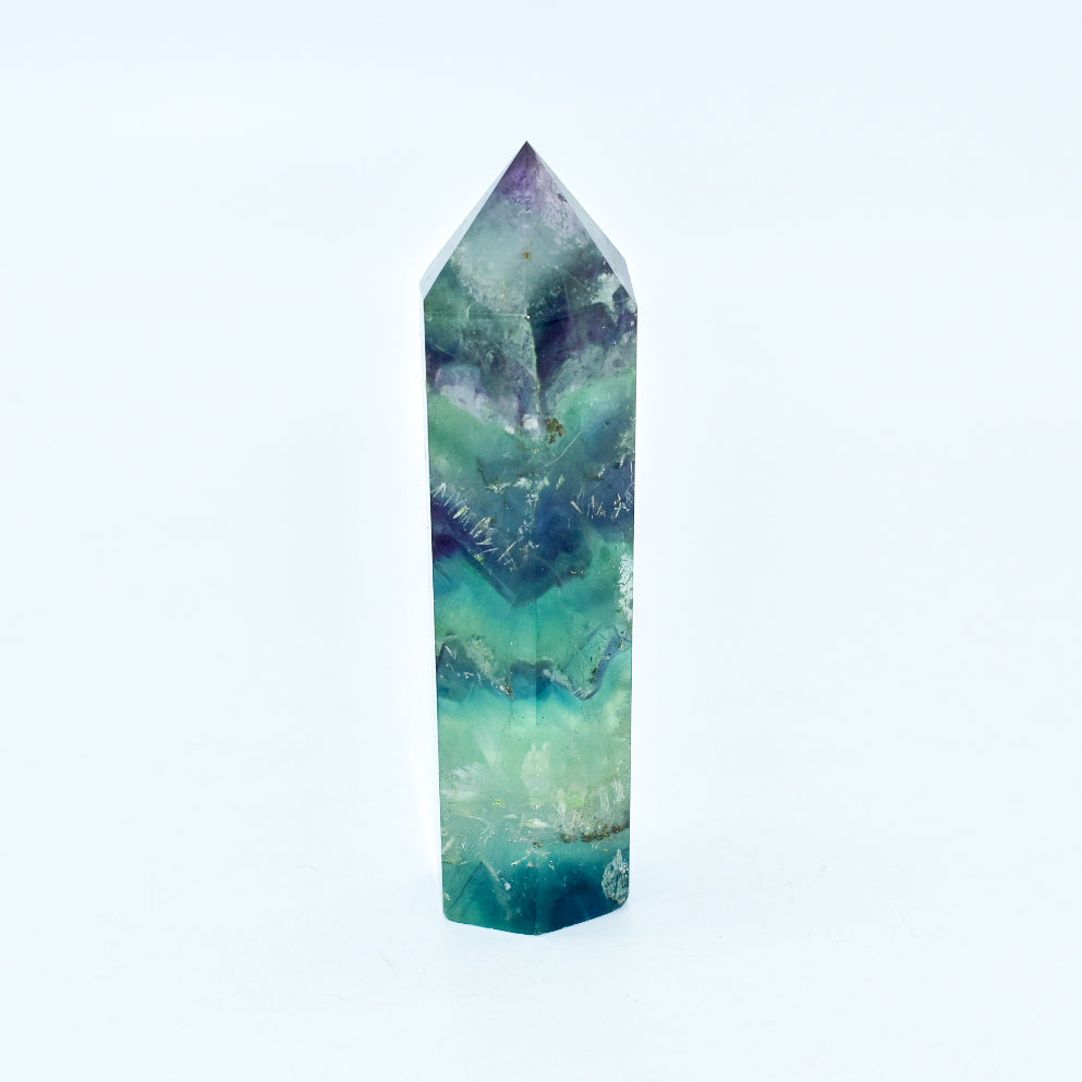 Fluorite Crystal Point - Natural Gemstone for Clarity & Balance