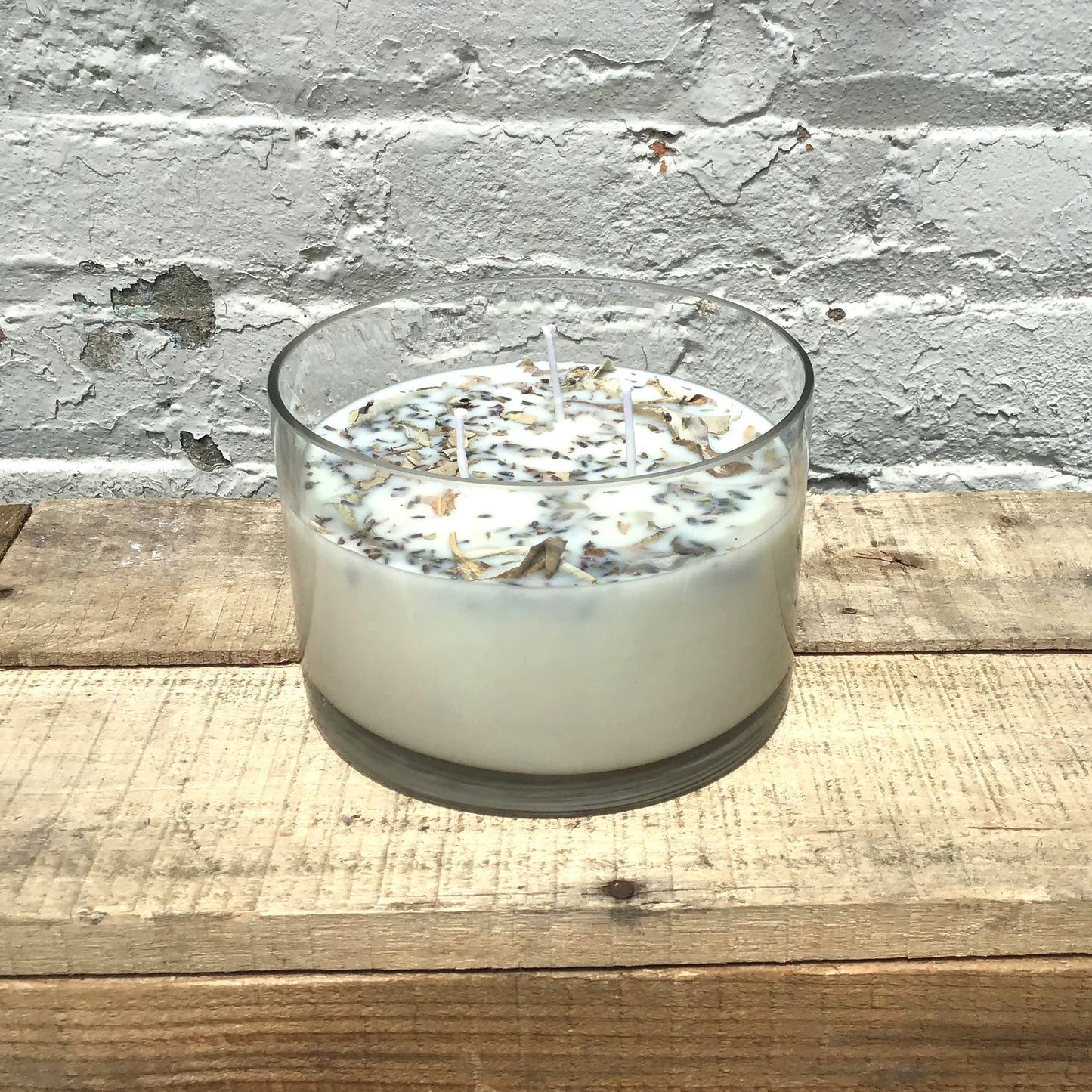 Lavender & White Sage Candle - 3-Wick Soy Wax Aromatherapy