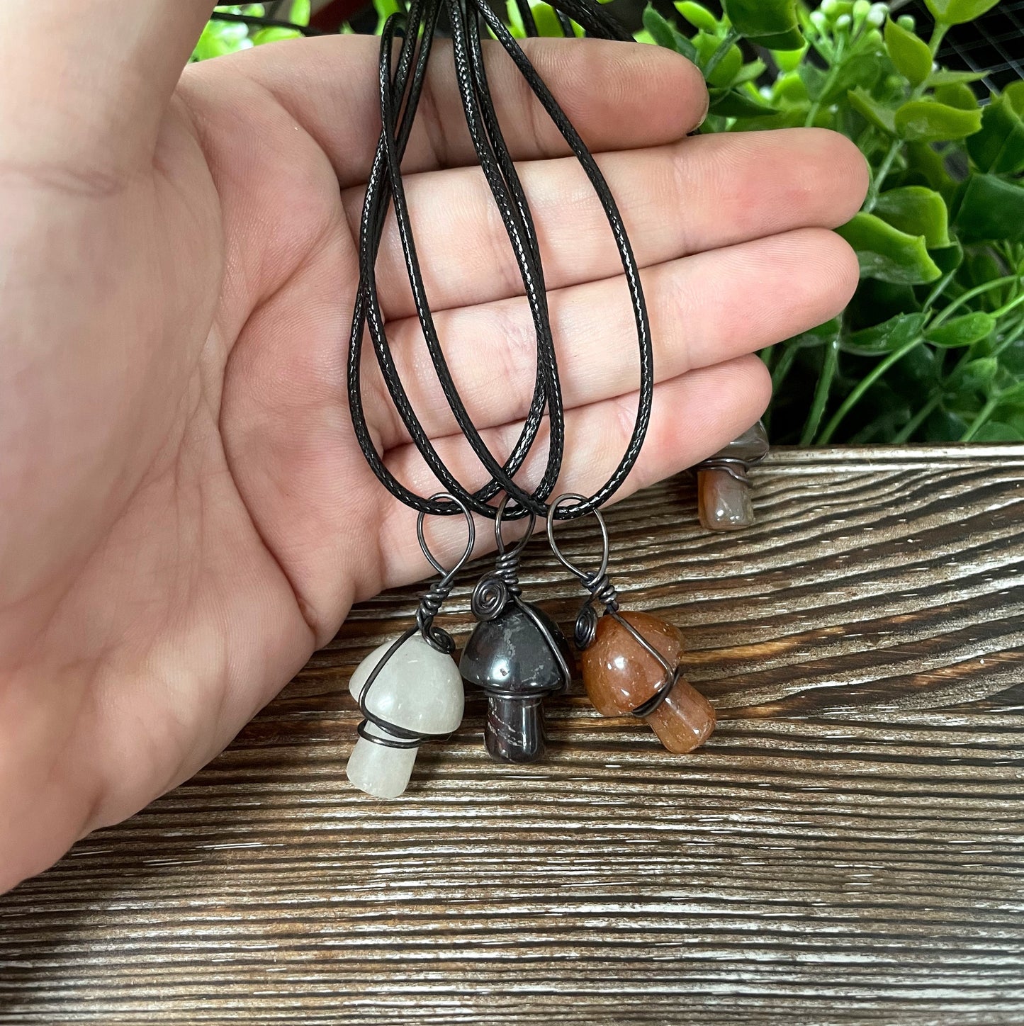 Wire Wrapped Mushroom Stone - Unique Handcrafted Jewelry