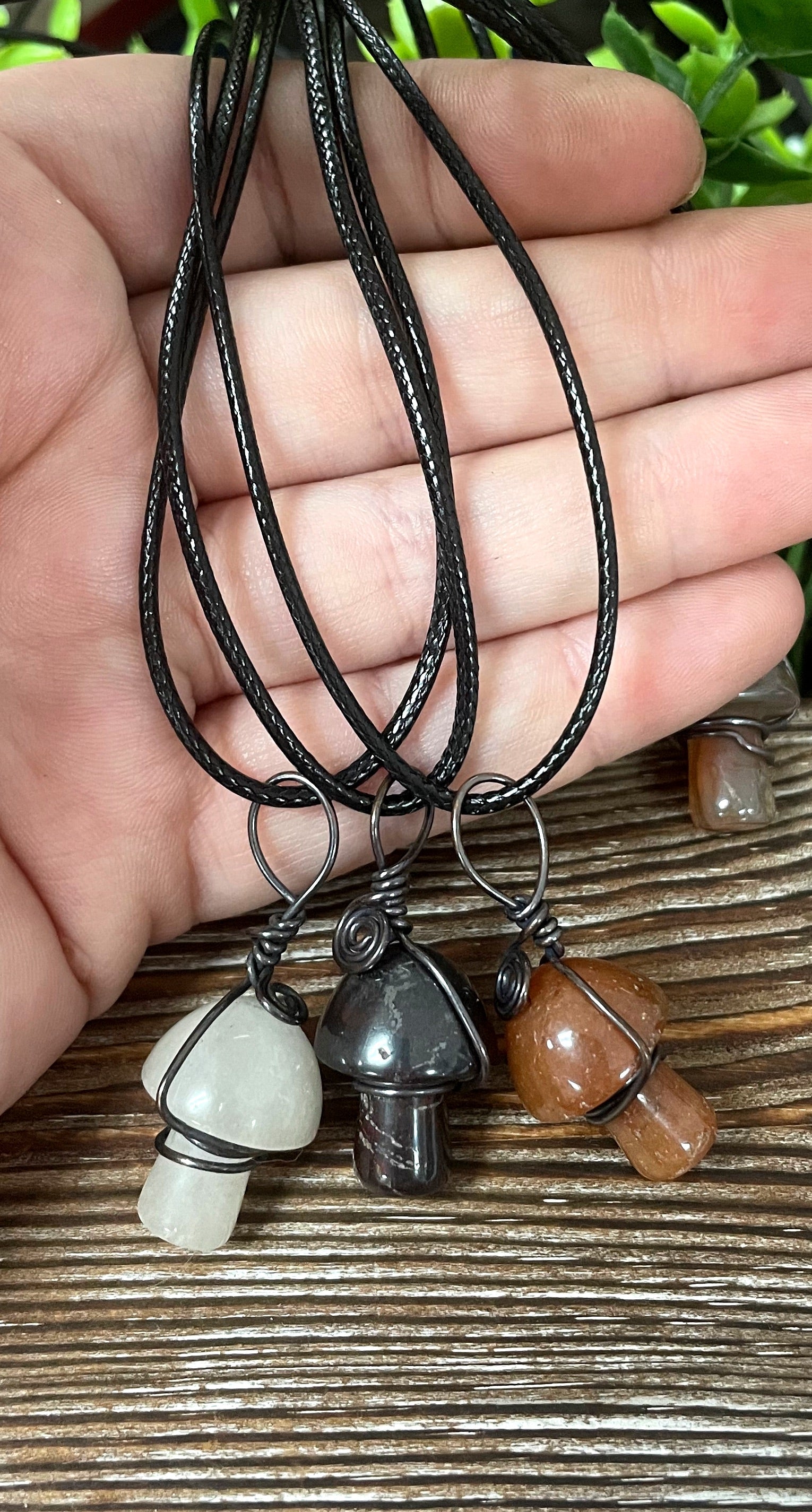 Wire Wrapped Mushroom Stone - Unique Handcrafted Jewelry