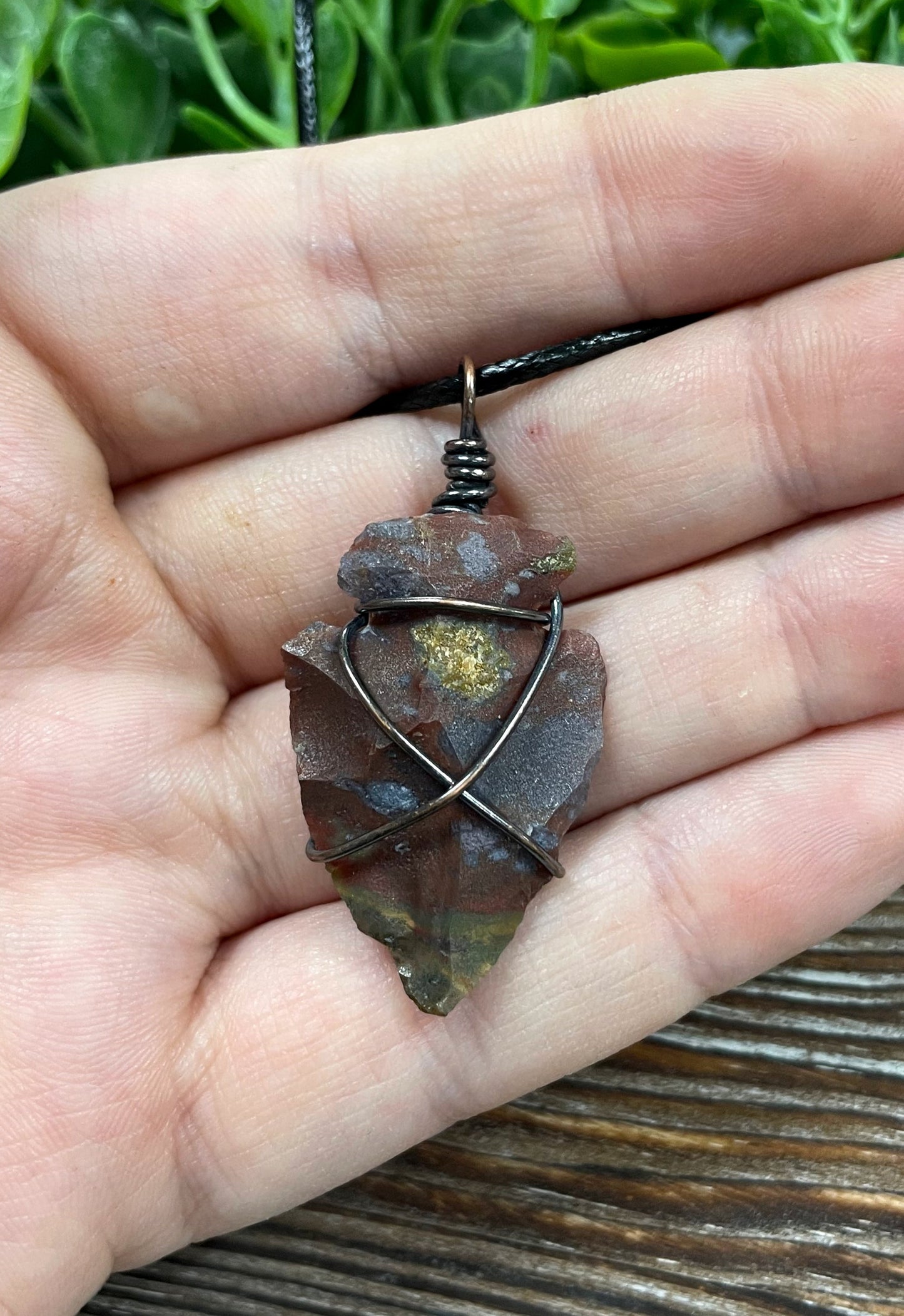 Wire Wrapped Arrowhead Pendant